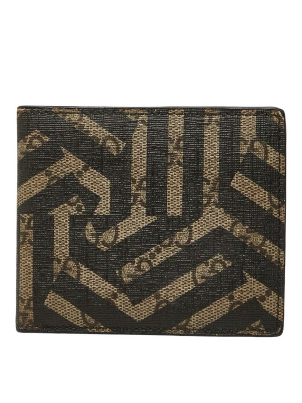 Gucci GG Carre Id Bifold Wallet Beige Black